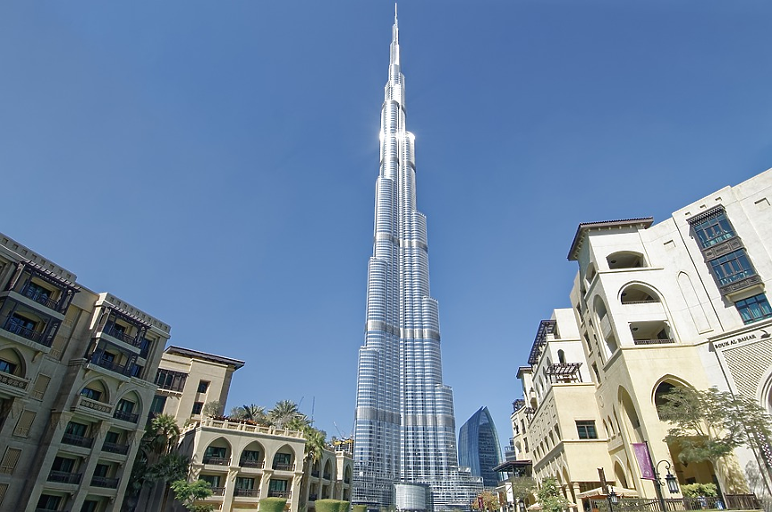 Burj Khalifa, Дубай, Обединени арабски емирства – 828 метра