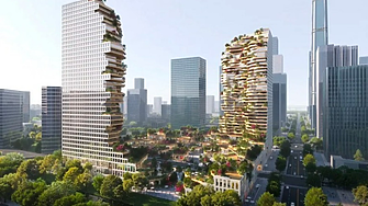 Невероятните нови небостъргачи Oasis Towers, които изглеждат частично срутени