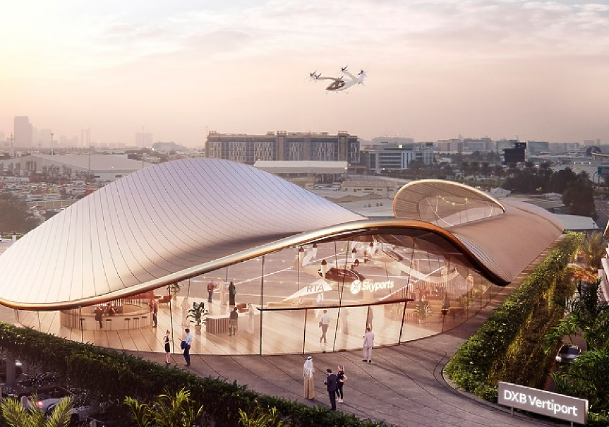 Вертипорт за летящи таксита строят в Дубай през следващите три години