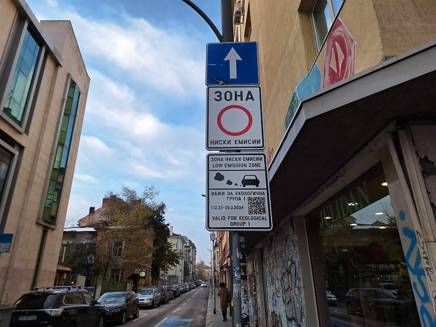 Нискоемисионната зона в центъра на София в сила от днес