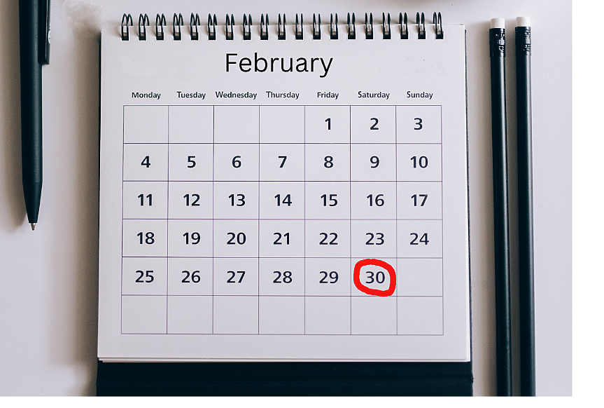 30 февруари не е измислица. Има го в календара