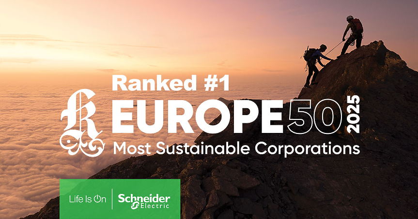 Schneider Electric е обявена от Corporate Knights за най-устойчивата корпорация в Европа