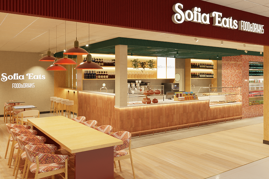 Заведението Sofia Eats, което ще отвори на столичното летище; ©СОФ Кънект
