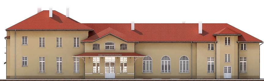 Приемното здание на жп гарата в Нова Загора; ©НКЖИ