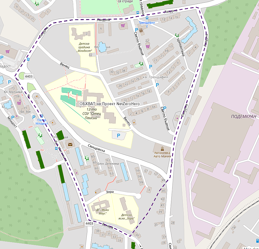 Пилотната зона на проекта NetZeroHero в Габрово; ©Община Габрово