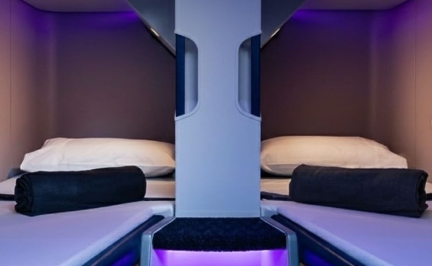 Авиокомпания пусна двуетажни легла за пътниците в икономична класа