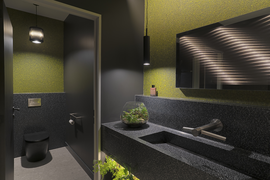Проект: MOSS-LIGHT-GREEN Austaron Surfaces – Amenities