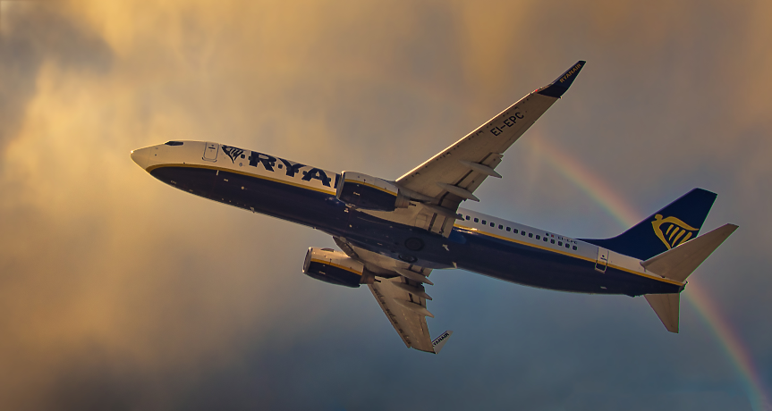 Самолет на Ryanair; ©Pixabay