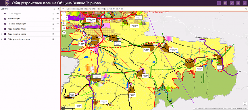 Велико Търново направи своята устройствена информация публично достъпна чрез съвременна интерактивна платформа; ©Община Велико Търново